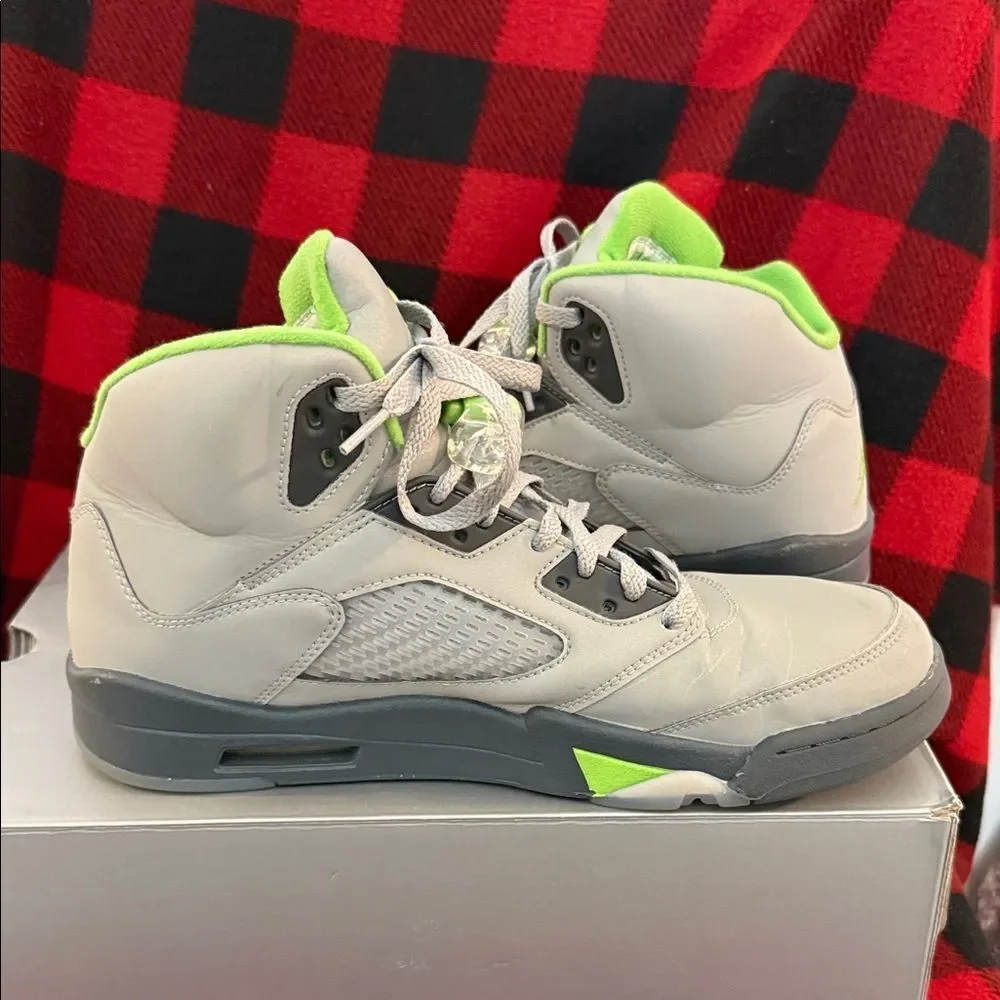 Air Jordan Retro 5 Green silver